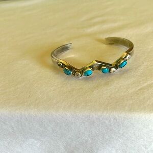 Silver turquoise bracelet